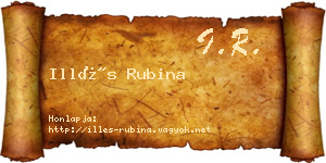 Illés Rubina névjegykártya