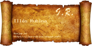 Illés Rubina névjegykártya