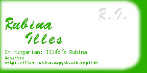 rubina illes business card